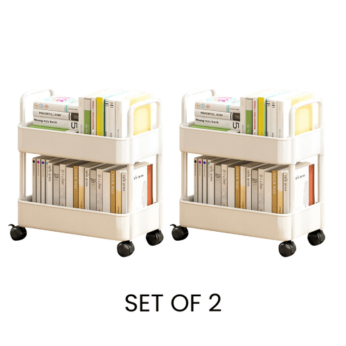2-Pack Slim Rolling Storage Carts