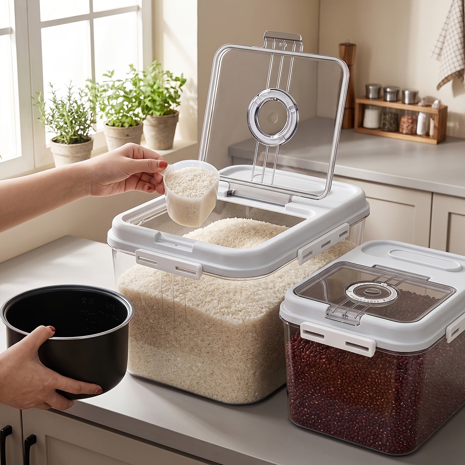 Premium Countertop Bread Storage Box – fresh-bread countertop organization, 2 Sizes Airtight Food Storage Large-Bread Box Bread Boxes for Kitchen Counter, designed for American homes and practical gifting