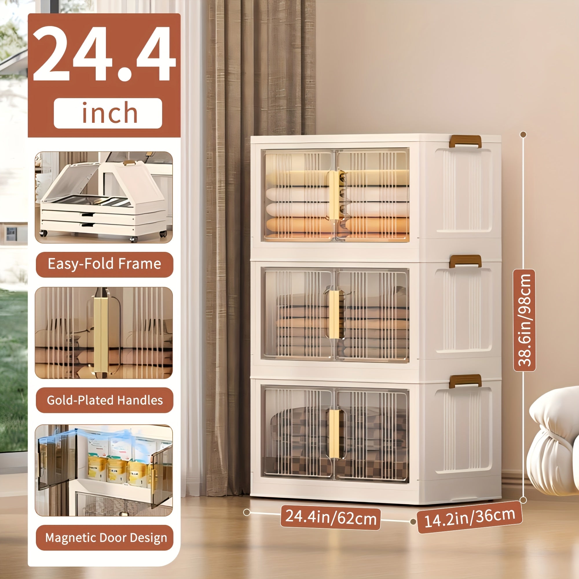 Versatile 3/4/5 Tier Stackable Home Storage Bins – portable space-saving storage, 29 2 Wide Extra Large Storage Cabinet - 3 4 5 Tier Plastic Storage, designed for American homes, daily convenience and practical gifting