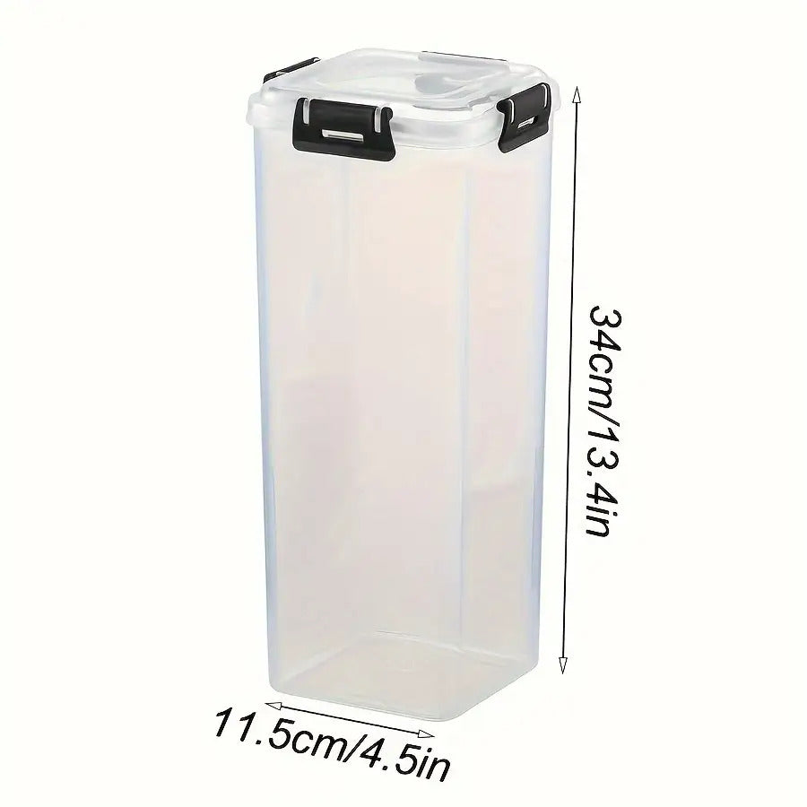1pc Plastic Bread Box with Flip Lid- Freezer Safe Rectangular Bread Storage Container, Reliable Sealing, Suitable for Kitchen Freshness- Upgraded Locking Bread Storage Box