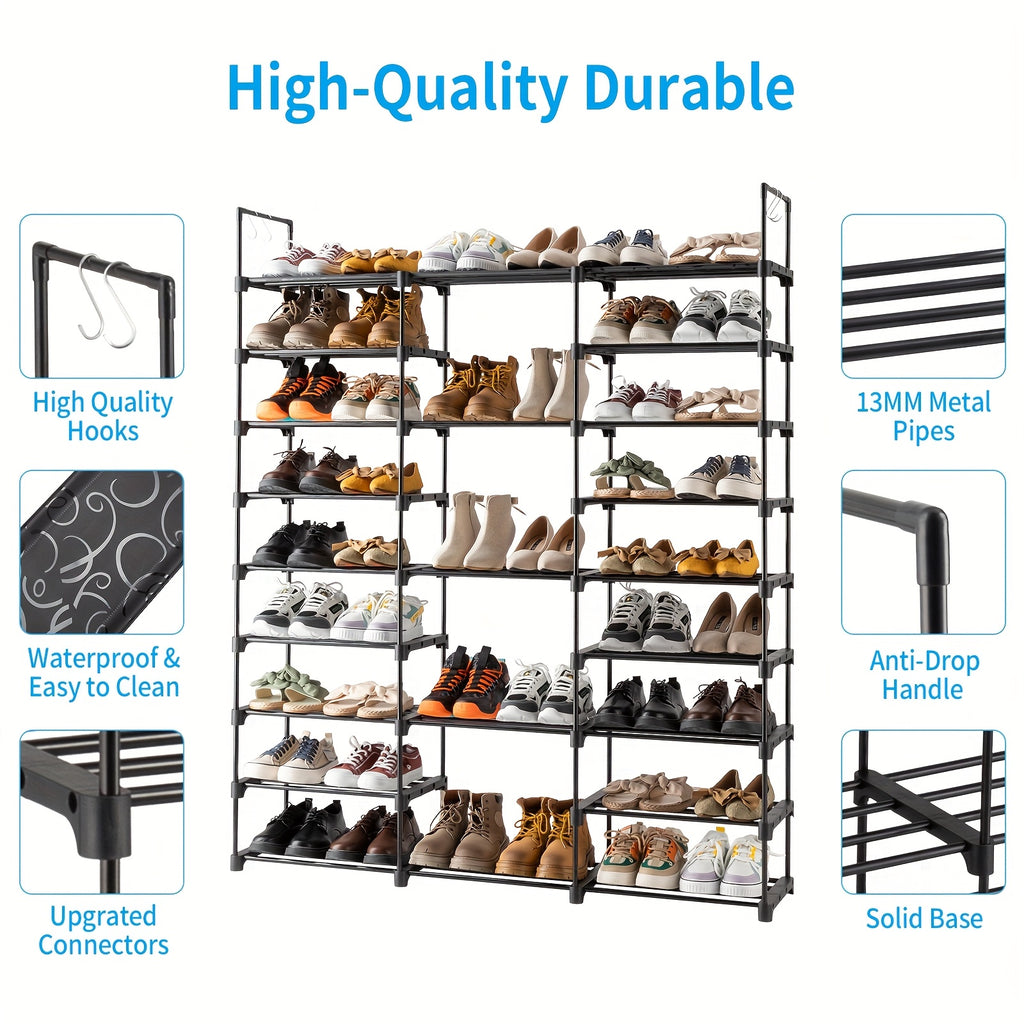 Easy-Access Adjustable Home Storage Rack – durable multi-purpose storage, 9 10 Tiers Shoe Rack Storage Organizer Shoe Shelf Organizer Holds 80 Pairs Shoe, designed for American homes, daily convenience and practical gifting