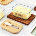Large Glass Butter Dish with Lid Upgraded The Capacity to Holds 1lb of Butter Butter Keeper with Knife for Countertop and High-quality Seal Kitchen Decor and Gifts for Countertop and Refrigerator Door Shelf