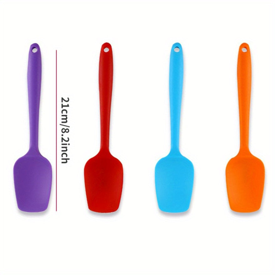6pcs, Silicone Scraper, Silicone Scraper, Mini Silicone Scraper, Jam Scraper, Heat Resistant Cream Scraper, Stirring and Baking Tools, Kitchen Utensils, Apartment Necessities, Baking Tool