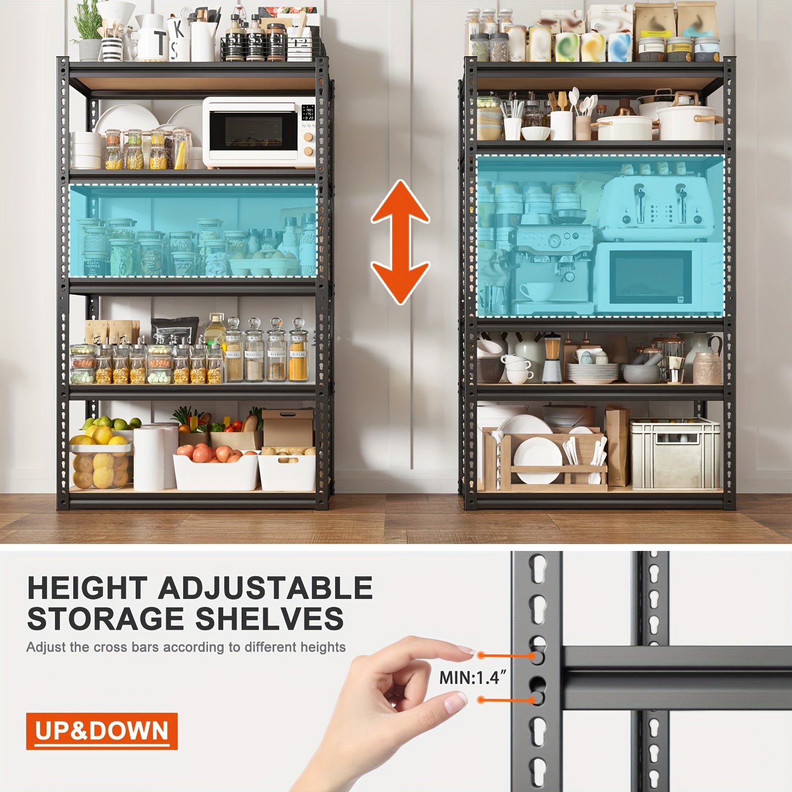 Smart Adjustable Home Storage Rack – durable multi-purpose storage, Double Mesh Shelf - Furniture Storage Shelf Utility Shelves, designed for American homes, daily convenience and practical gifting