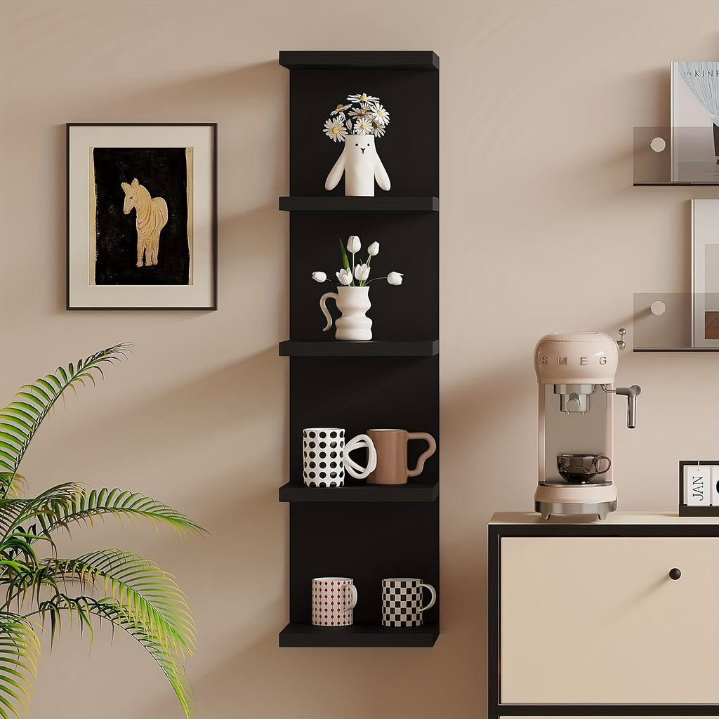 Upgraded/New Thickened Five-layer Suspended Wall Rack, Wall-mounted Storage Rack, Wall Decorative Items, Space-saving Wall Storage Rack, Easy to Install, 31.5 Inches High, Suitable for Bedrooms And Living Rooms - A Practical Wall-mounted Rack