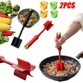 Kitchen Essential – 2 Sets Meat Chopper, Burger Meat Heat Resistant Grinder, Ground Beef Mashers, Plastic Burger Chopping Utensils, Ground Meat Chopper, Mixing Chopper Non-Stick Mixing Chopp
