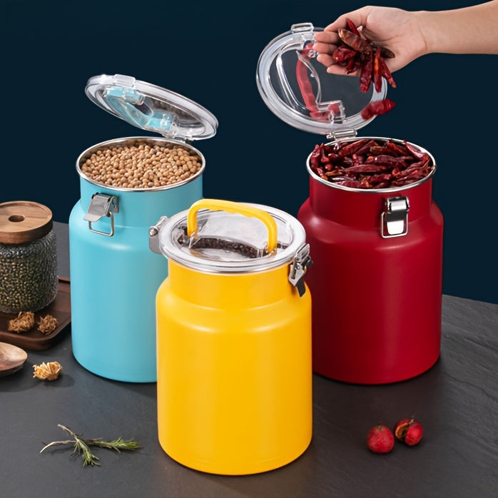 Modern Home Storage Organizer – space-saving everyday organization, Family-Size Food Guardian Durable Stainless Steel Snap-Lock Containers- Moisture Pest Proof Airtight Design 1, designed for American homes, daily convenience and practical gifting