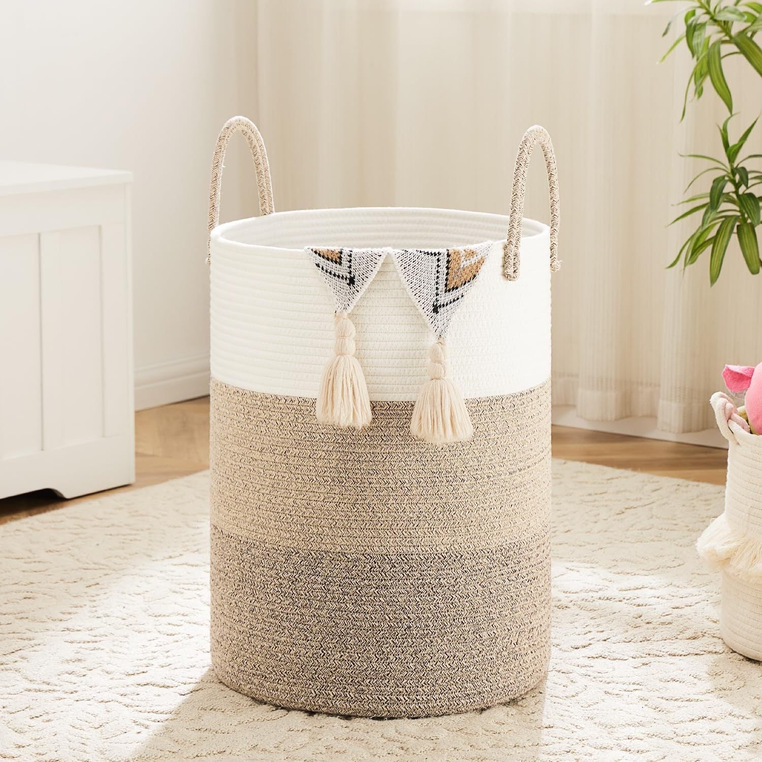 Home Living Essential – Collapsible Laundry Basket Woven Rope Laundry Hamper 12 15gal 15 85gal 21 13gal