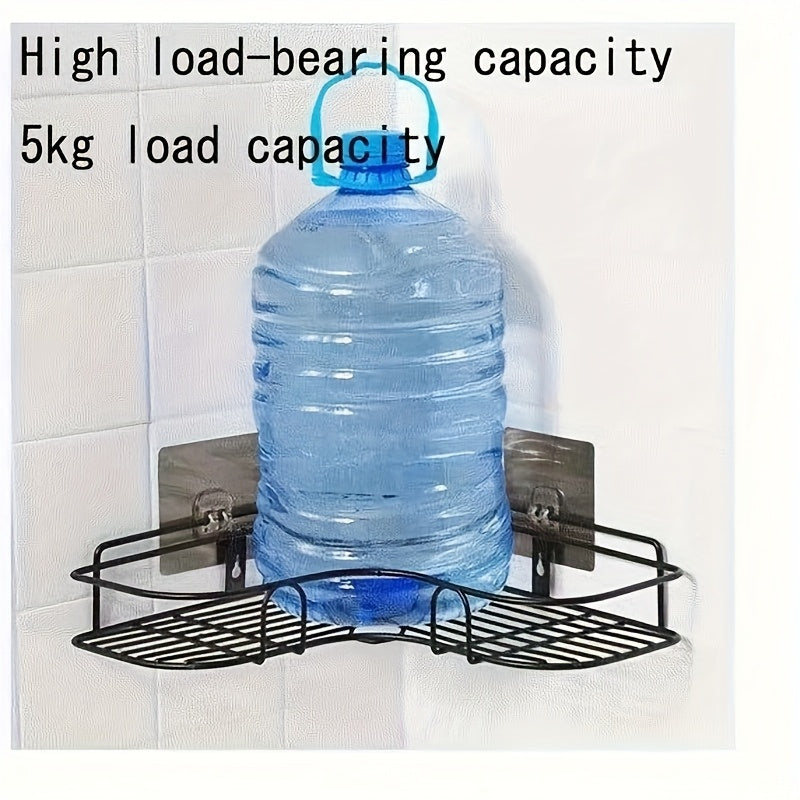 Storage Rack – 7pcs Bathroom Storage Rack Set, 2 Wall Mounted Corner Storage Racks, 5 Transparent