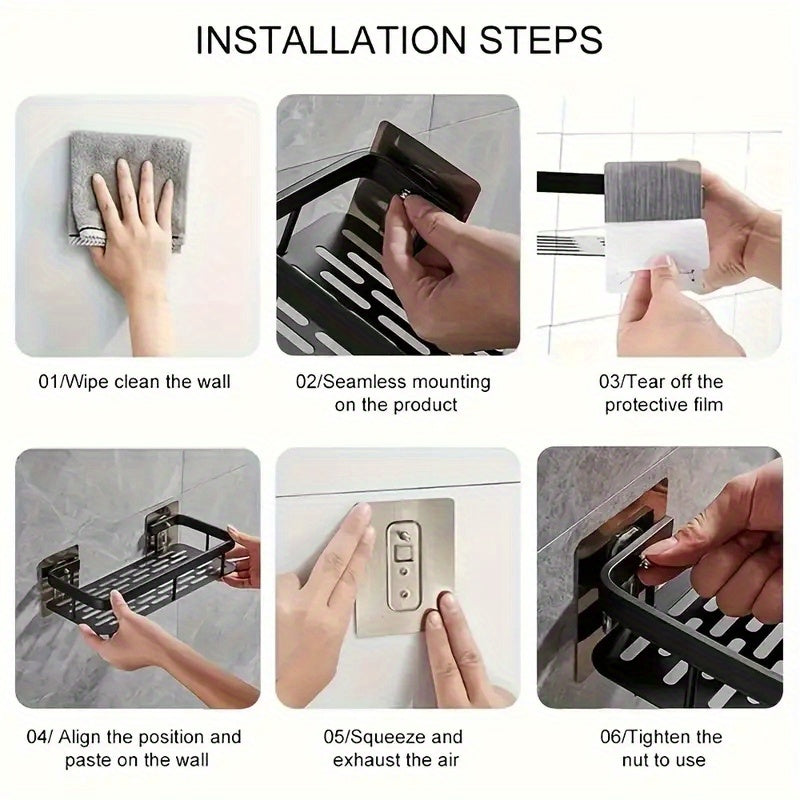 Kitchen Essential – Multi-Piece Camping RV Special Drilling-Free Storage Rack Bathroom Wall-Mounted Toilet Storage Rack Car Kitchen And Bathroom Dual-Purpose Shelf Cosmetic Shampoo Space-Sav