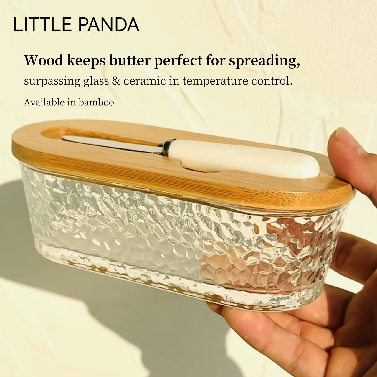 Modern 2pcs Butter Dish with Lid – covered refrigerator storage, Glass Butter Dish 2pcs Knife Butter Set with Sealed Lid Suitable for Countertop Refrigerator, designed for American homes, daily convenience and practical gifting