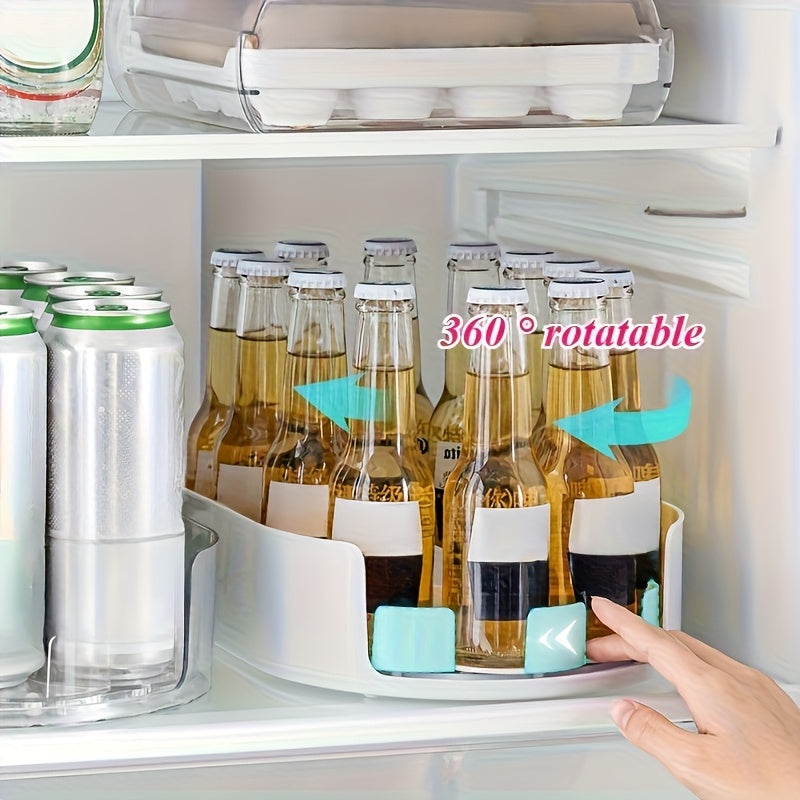 Easy-Access Adjustable Home Storage Rack – durable multi-purpose storage, 360 Degree Rotating Detachable Storage Tray - Transparent Plastic Organizer Rack for Kitchen Cabinets, designed for American homes, daily convenience and practical gifting