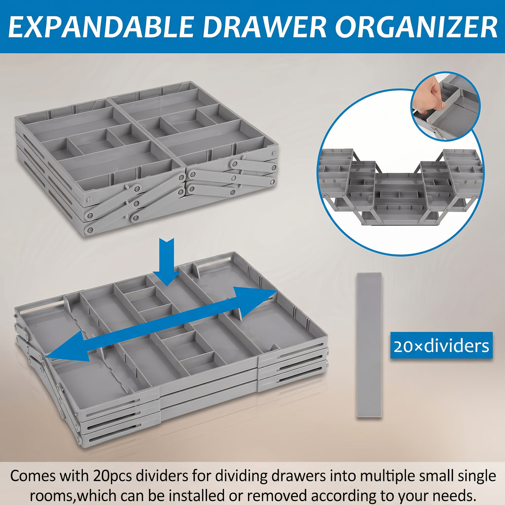 Space-Saving 3 Tier Stackable Storage Drawer – smooth-access cabinet organization, A Collapsible Drawer Storage Box Two Rows And Three Layers with New ABS Material, designed for American homes, daily convenience and practical gifting