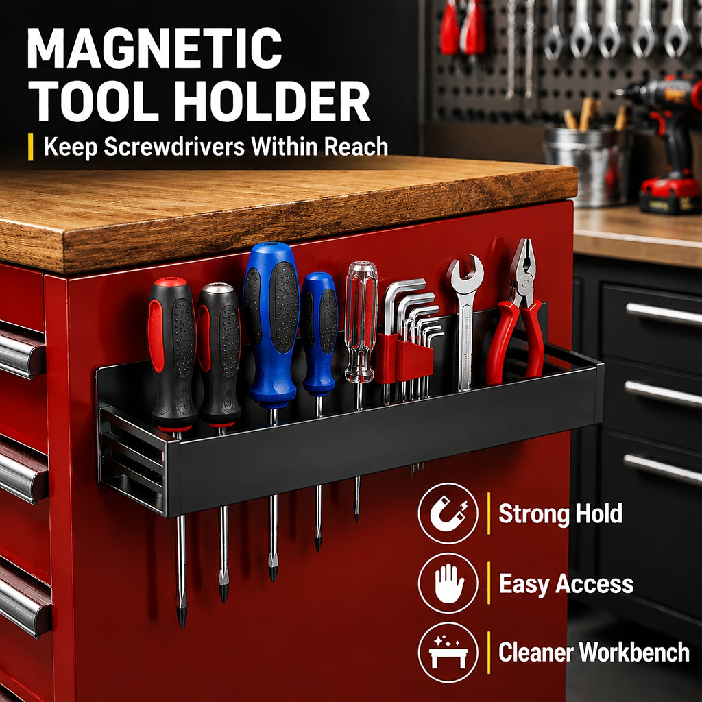 Kitchen Essential – 2/4pcs Strong Magnetic Shelves - Shelves, Magnetic Tool Racks, Suitable for Garages, Tool Rooms, Washing Machines, No Drilling Required for Installation, Can Be Used to H