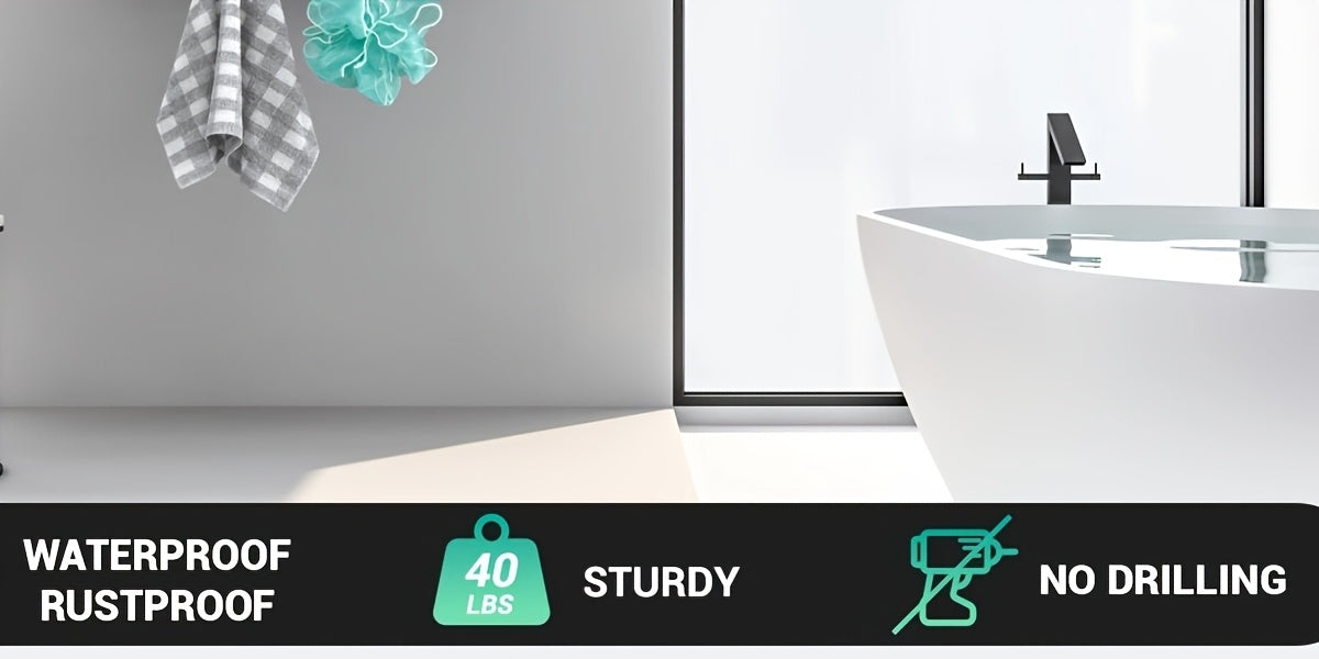 Smart Adjustable Home Storage Rack – durable multi-purpose storage, Over The Door Shower Caddy Hanging Black Rustproof Shower Organizer Over The Door -, designed for American homes, daily convenience and practical gifting