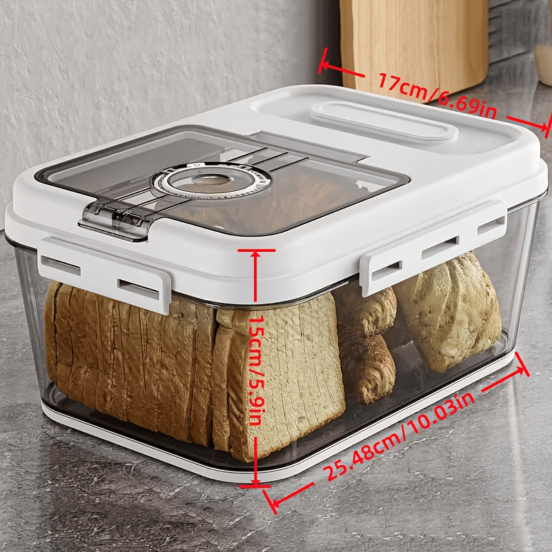 Compact Countertop Bread Storage Box – fresh-bread countertop organization, Airtight Bread Box Large Sealed Food Storage Container for Kitchen Countertop Time Recording Bread, designed for American homes, daily convenience and practical gifting