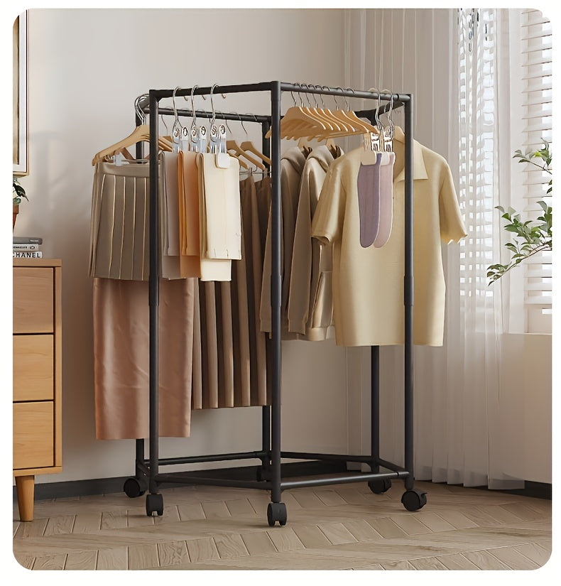 Versatile Adjustable Home Storage Rack – durable multi-purpose storage, Hexagonal Rotary Clothes Rack Self-Standing Vertical Clothing Hanging Rack Suitable for Laundry And Household, designed for American homes, daily convenience and practical giftin