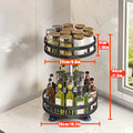 3-Tier/2-Tier Multi-Level Revolving Kitchen Organizer, A Smart Turntable Caddy To Eliminate Cabinet & Pantry Clutter, Features 360° Smooth-Glide Rotation & Raised Rims For Secure Storage Of Spices, Cans & Sauces
