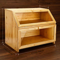 Double-Layer Bread Box | Kitchen Countertop Food Storage Organizer, Suitable for Bread, Fruits, and Snacks | Suitable for Living Room, Kitchen, Pantry, and Dining Areas