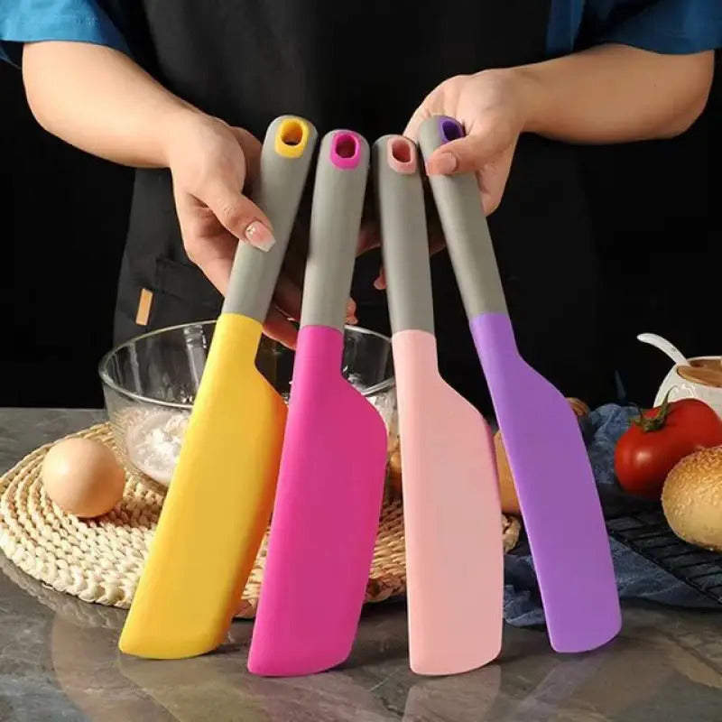 Kitchen Essential – 2pcs Large Silicone Spatula- Non Stick, Heat-resistant Kitchen Scraper, Kitchen Supplies, Kitchen Accessories, Christmas Gift, Suitable for Cooking and Baking, Easy to Mi