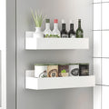 [Movable Metal Storage Rack] 2/4 Movable Metal Refrigerator Magnetic Storage Rack, Multi-Purpose Kitchen Bathroom Storage Box, Space-Saving Multi-Functional Organizer, Easy Appearance