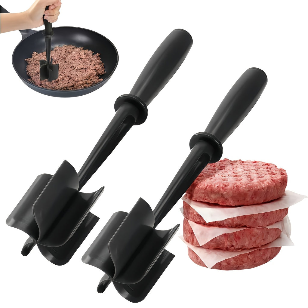 Kitchen Essential – LMMAKE 2pcs Multipurpose Kitchen Chopper Tools: Professional-Grade Heat Resistant Meat Grinder And Vegetable Masher. Perfect for Hamburger Patty Formation, Potato Mashing