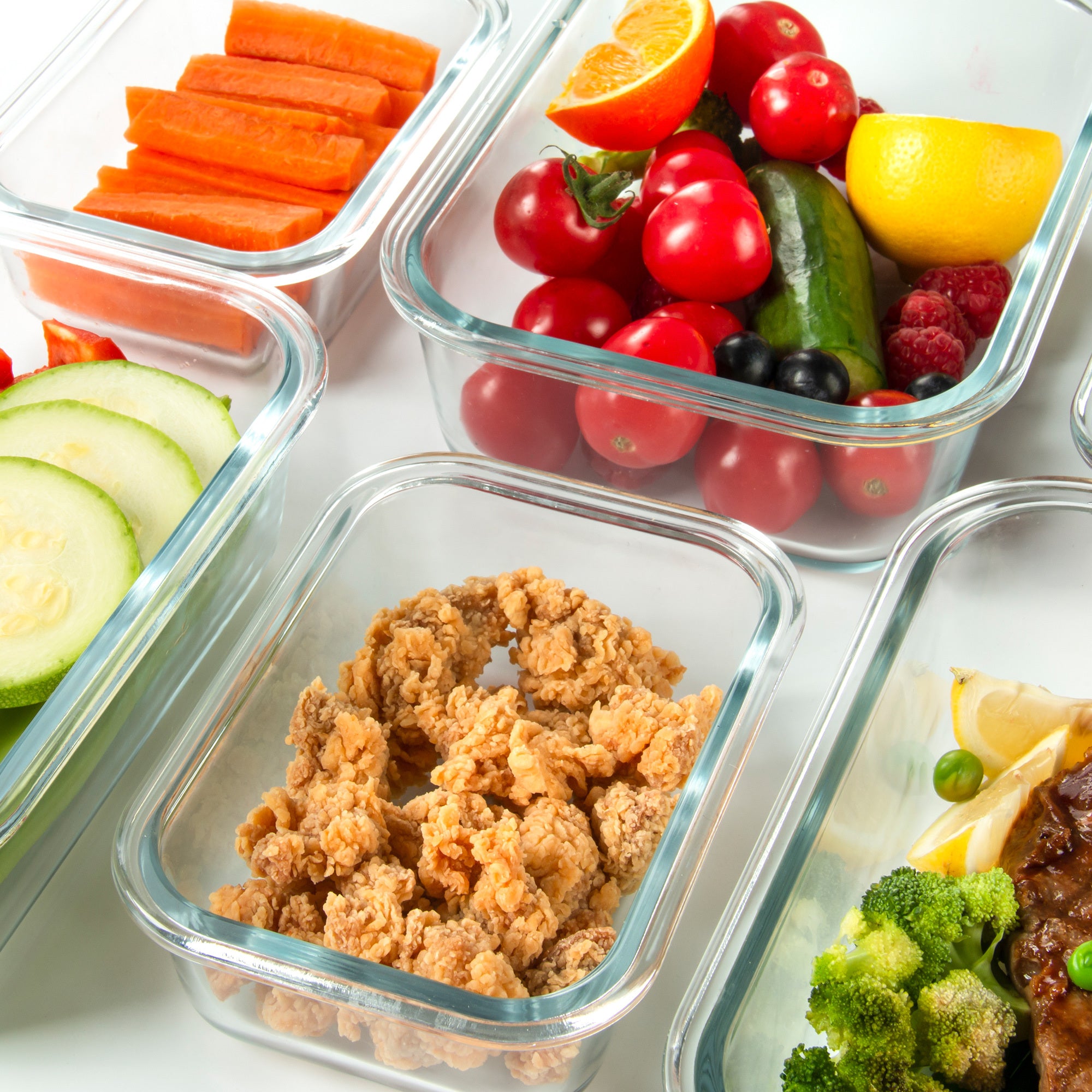 Easy-Access 12pcs Glass Meal Prep Container Set – leak-resistant reusable meal prep, 12pcs Glass Food Storage Containers with Lids Meal Prep Pantry Kitchen Storage Containers for, designed for American homes, daily convenience and practical gifting