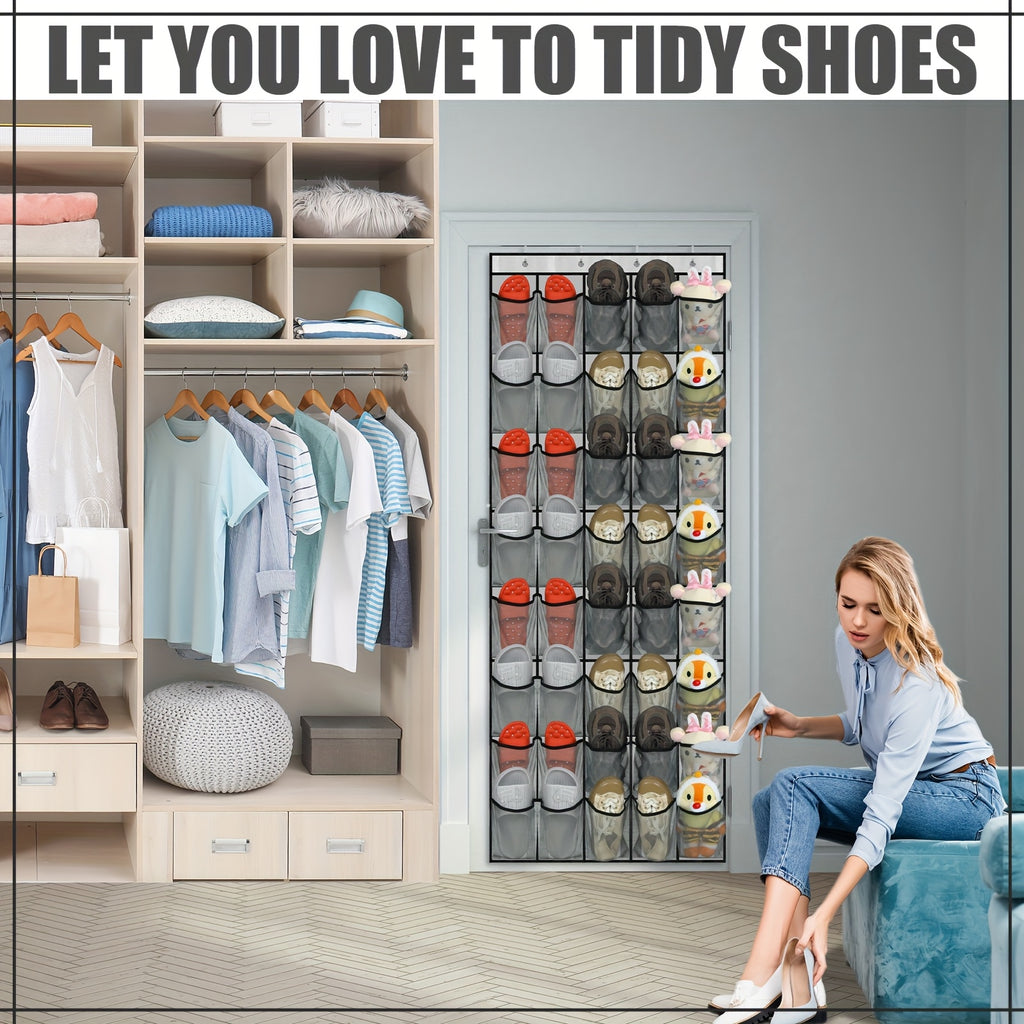 Heavy-Duty Home Storage Organizer – space-saving everyday organization, 40 Pocket Door Hanging Organizer with Slip Hooks - Heavy Duty Fabric Mesh Storage, designed for American homes, daily convenience and practical gifting