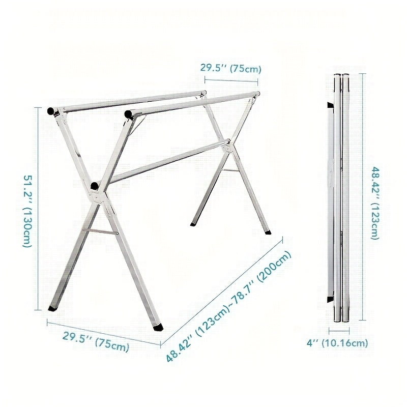 Premium Adjustable Home Storage Rack – durable multi-purpose storage, Clothes Drying Rack 63 And 78 7 Two Types Retractable Length And Folding Outdoor, designed for American homes, daily convenience and practical gifting