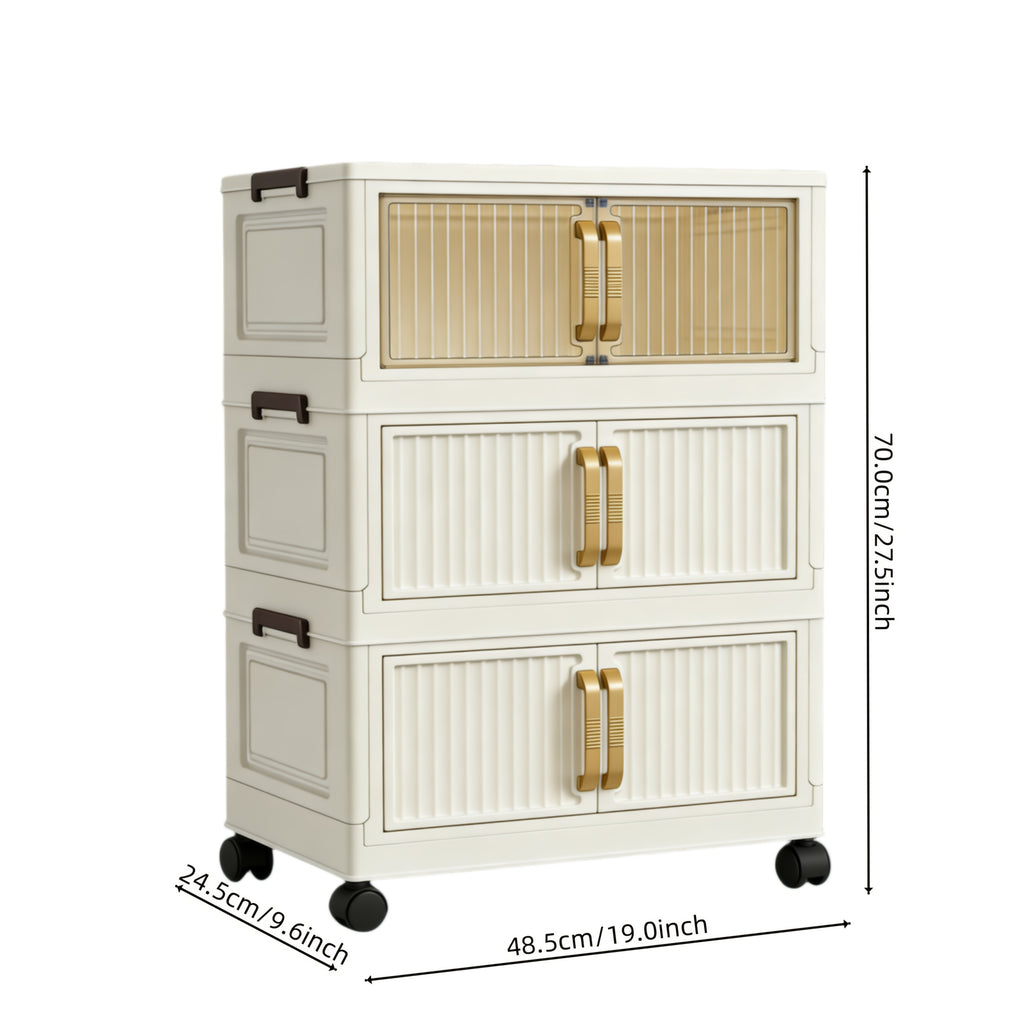Heavy-Duty Home Storage Organizer – space-saving everyday organization, Multi-Functional Foldable Storage Cabinet with 5-Tier 3-Tier Large Capacity Space-Saving Suitable for Entrance Corridor, designed for American homes, daily convenience and practi