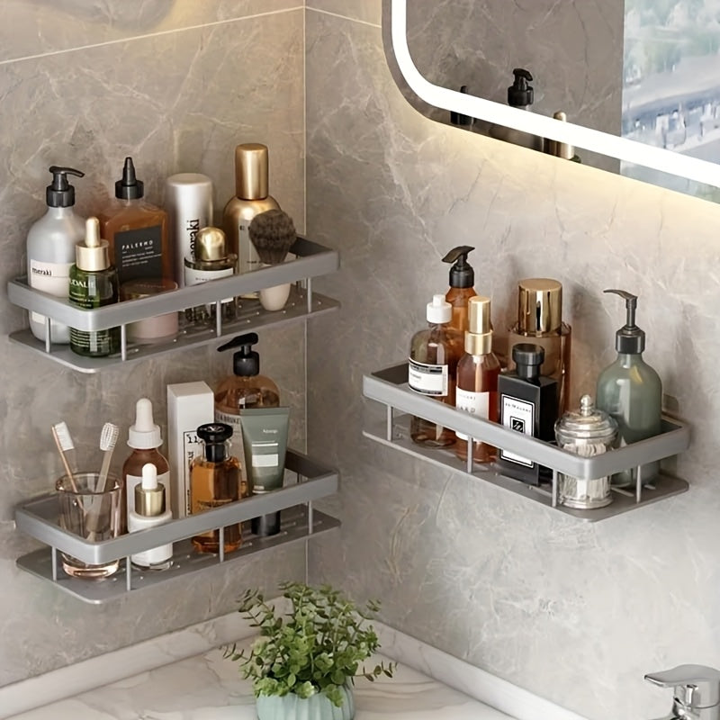 Space-Saving 2pcs Adjustable Home Storage Rack – durable multi-purpose storage, 2pcs Shower Rack Bathroom Storage Rack Wall-Mounted Storage Rack Bathroom Shampoo Lotion And Cosmetics, designed for American homes, daily convenience and practical gifti
