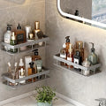 Kitchen Essential – Multi-piece Shower Rack Bathroom Rack Wall-mounted Storage Rack Bathroom Shampoo Lotion Cosmetics Storage Rack Kitchen And Bathroom Storage Space-saving Storage Rack-no D