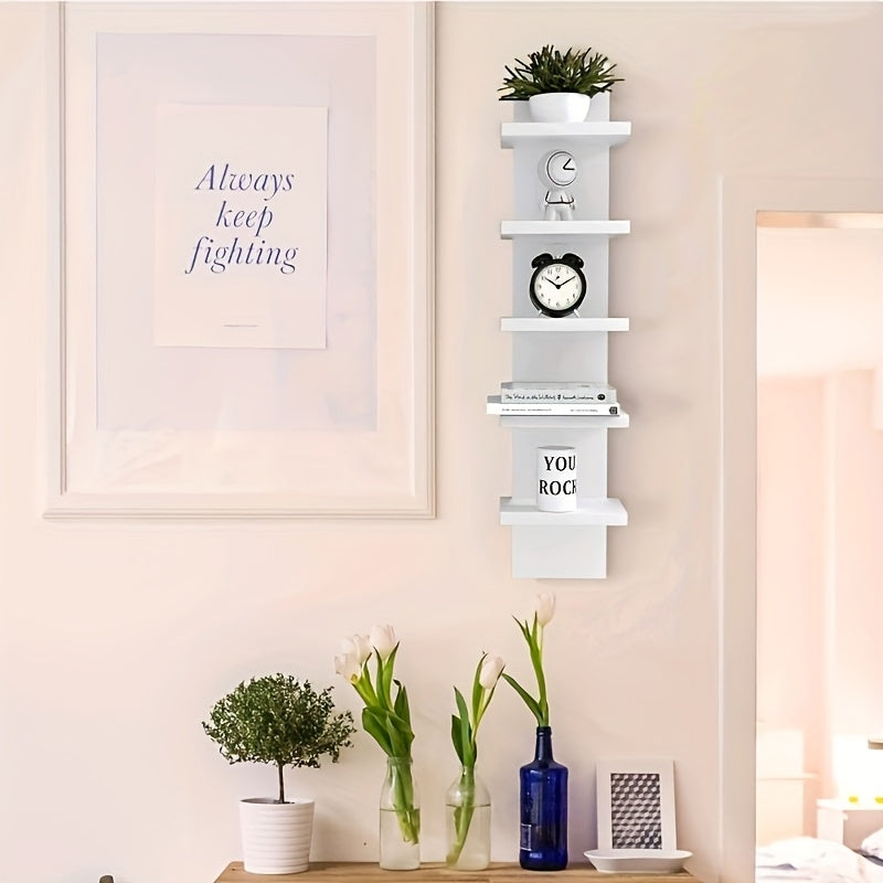 Upgraded/New Thickened Five-layer Suspended Wall Rack, Wall-mounted Storage Rack, Wall Decorative Items, Space-saving Wall Storage Rack, Easy to Install, 31.5 Inches High, Suitable for Bedrooms And Living Rooms - A Practical Wall-mounted Rack