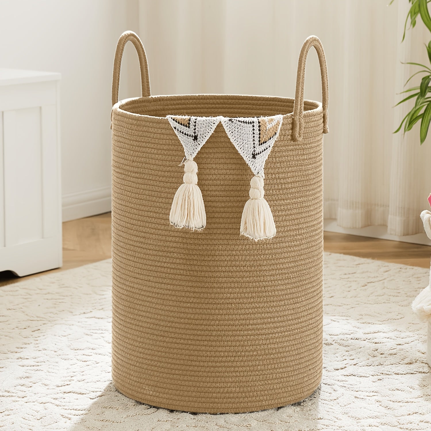 Home Living Essential – Collapsible Laundry Basket Woven Rope Laundry Hamper 12 15gal 15 85gal 21 13gal