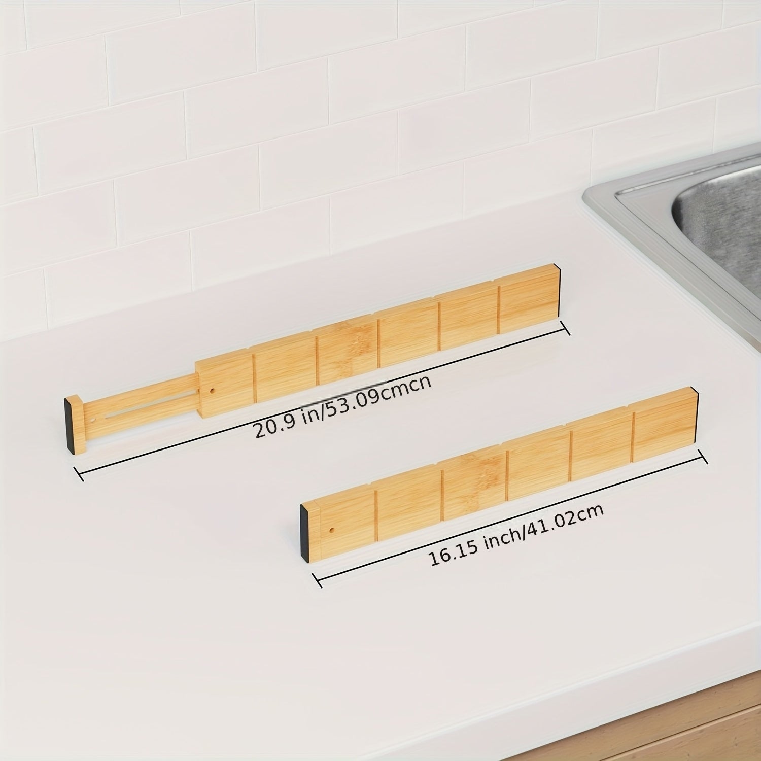 Smart Stackable Storage Drawer – smooth-access cabinet organization, 4 Dividers with 9 Inserts Bamboo Drawer Separators Including Inserts And Tags Kitchen Adjustable, designed for American homes, daily convenience and practical gifting