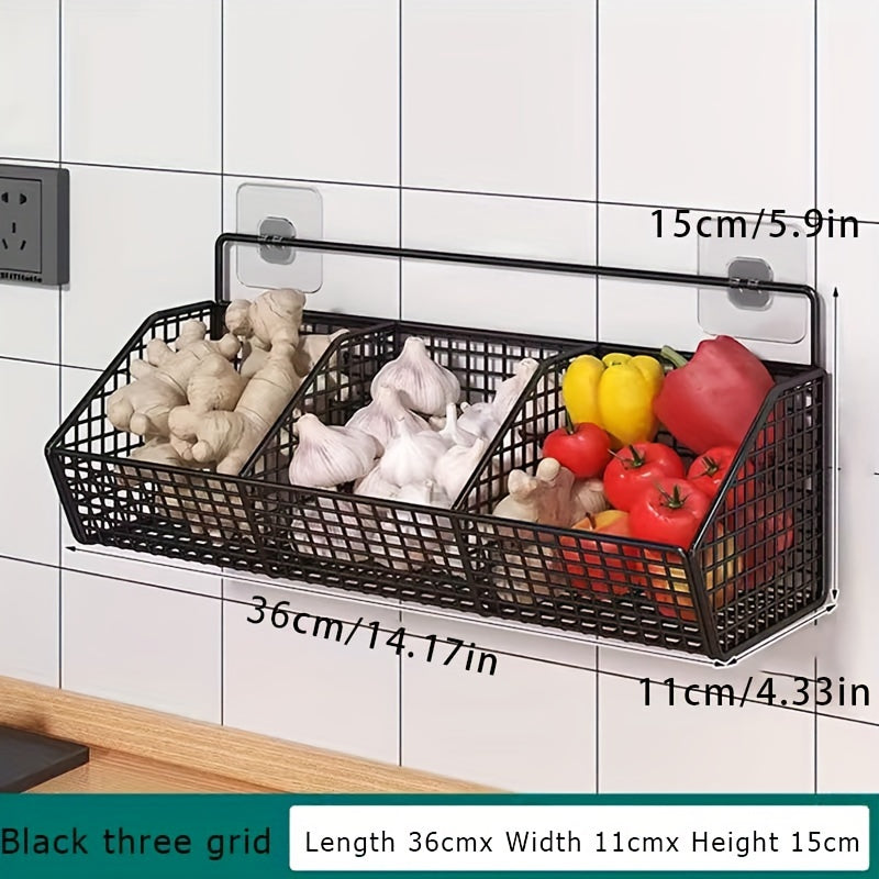 Compact Adjustable Home Storage Rack – durable multi-purpose storage, Storage Basket Wire Food Storage Organizer Wall-Mounted Storage Rack Kitchen Bedroom Bathroom Home Wall, designed for American homes, daily convenience and practical gifting