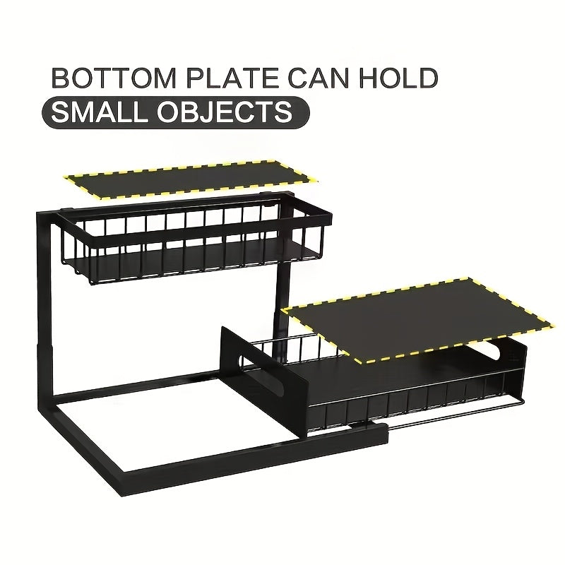 Easy-Access 1/2pcs Pull-Out Cabinet Organizer – smooth-access cabinet organization, 1 2pcs 2-Tier Under Sink Storage Organizer Pull-Out Organizers with Slide Out Shelf and, designed for American homes, daily convenience and practical gifting