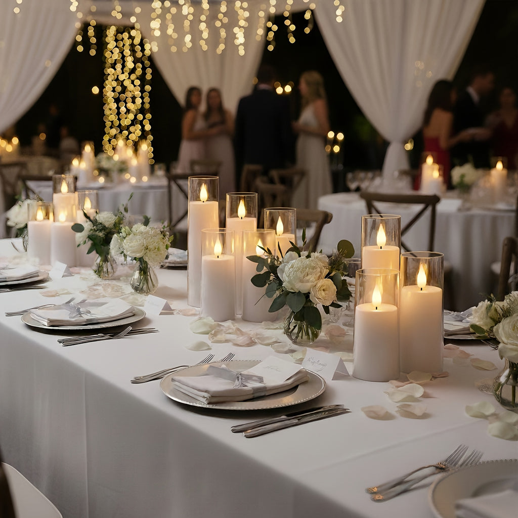 Smart 5/9pcs Decorative Home Lighting – warm functional room lighting, 5 9pcs Pure White Flameless Candles Battery-operated Candles With Remote Control And Timer Flickering, designed for American homes, daily convenience and practical gifting