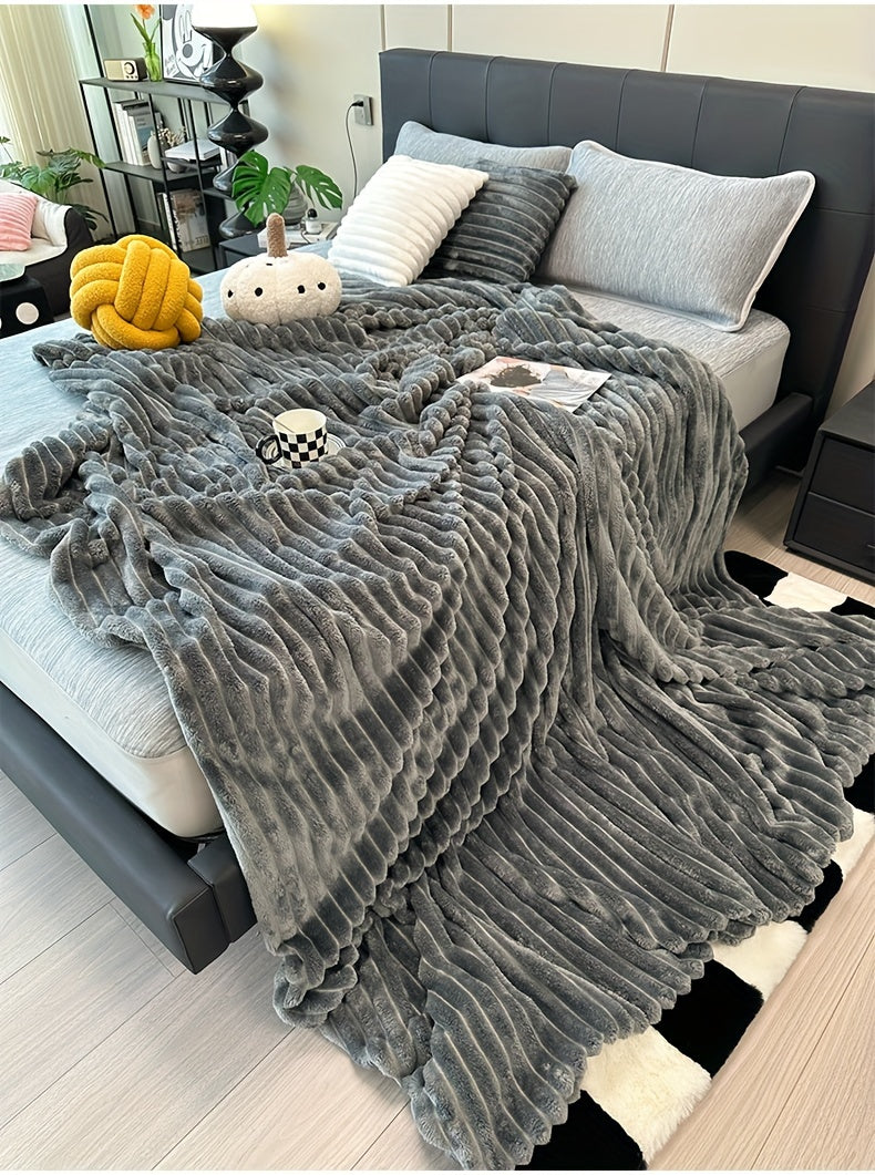 Space-Saving Cozy Home Textile Accent – comfortable everyday home styling, Ultra-Soft Thick Fleece Blanket Multi-Color 3D Faux Rabbit Fur Double-Sided Ideal for All Seasons, designed for American homes, daily convenience and practical gifting