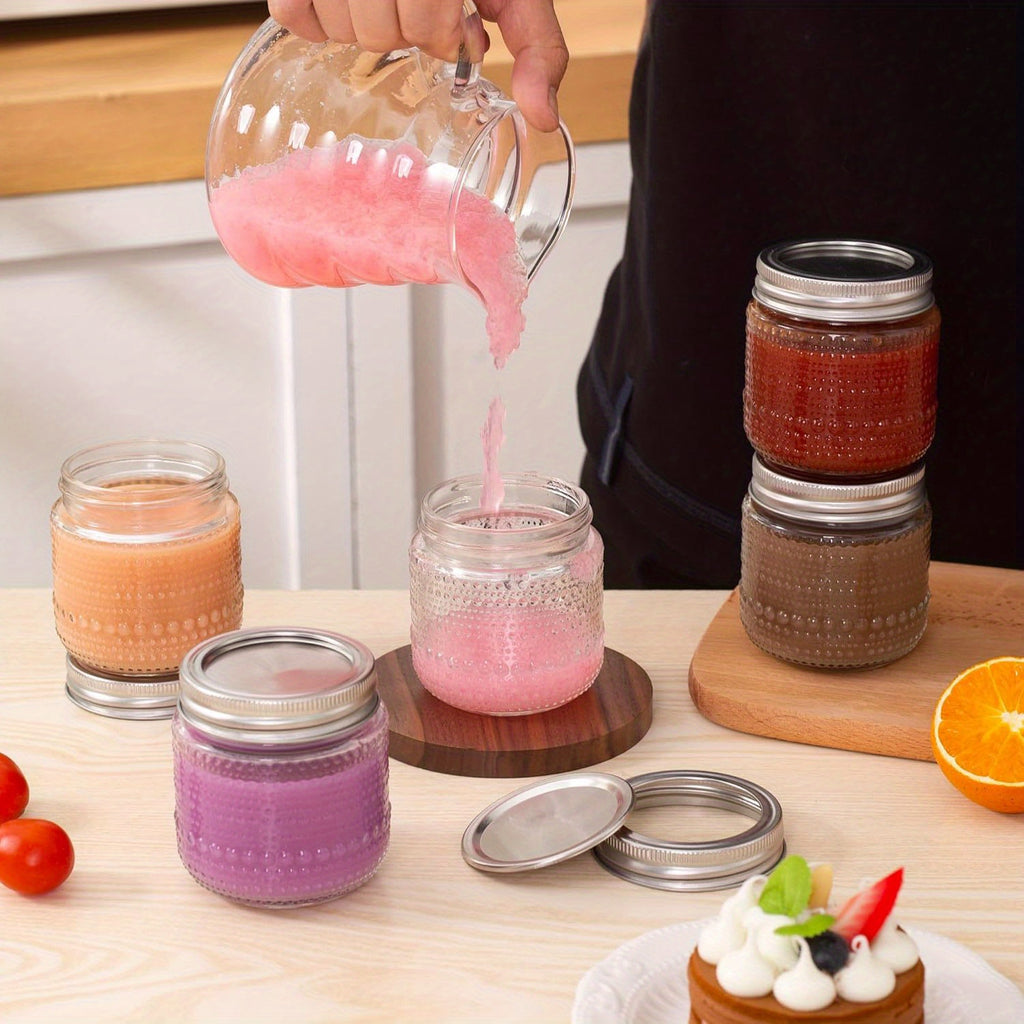 Modern 8oz Mason Jar Set – clear pantry organization, reusable lidded storage, designed for American kitchens, pantries, apartments, home organization, daily use and practical gifting