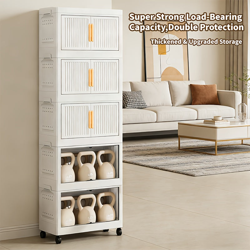 Compact Decorative Home Lighting – warm functional room lighting, 3 4 5 Layer Extra-Thick Large-Capacity Multi-Layer Plastic Folding Storage Cabinet Light Classic Style, designed for American homes, daily convenience and practical gifting