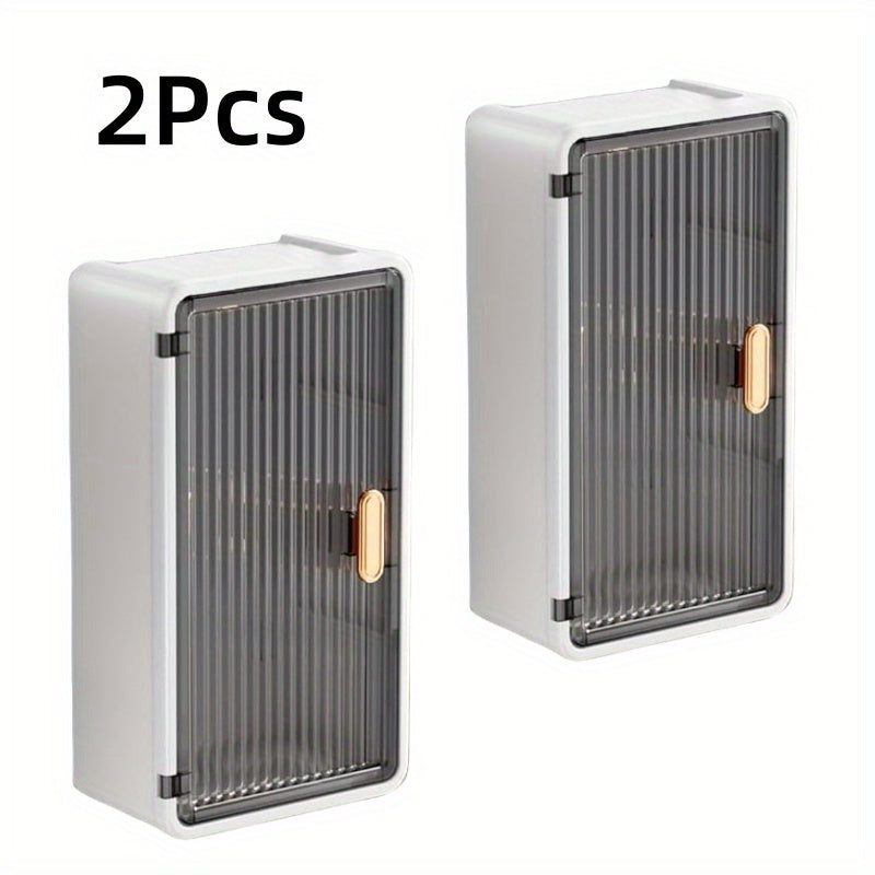 Storage Bins – 2pcs 1pc Modern minimalist bathroom storage box wall-mounted storage rack tissue