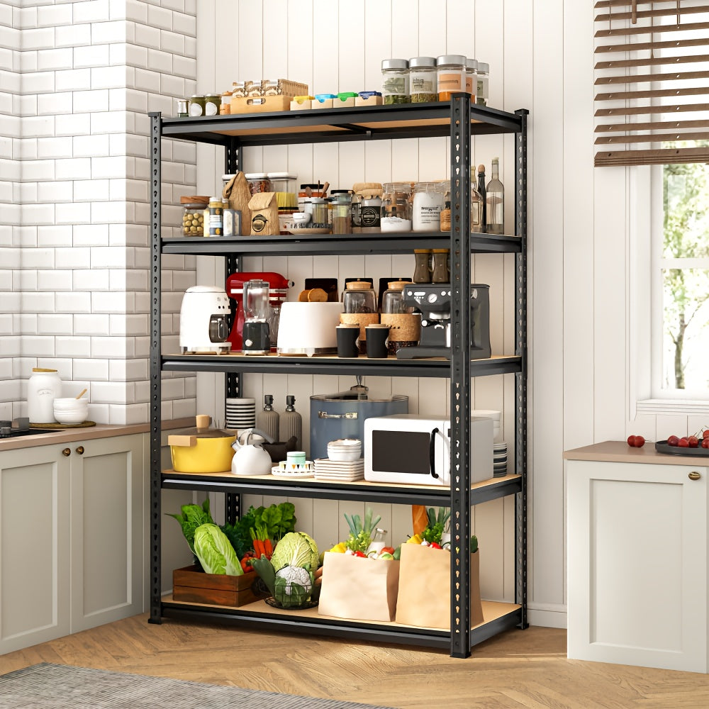 Space-Saving Adjustable Home Storage Rack – durable multi-purpose storage, Heavy-Duty Home Storage Shelf 60 H Five-Tier Storage Rack 2000LBS Capacity Adjustable Storage Shelf, designed for American homes, daily convenience and practical gifting