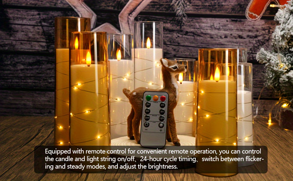Premium 5/7pcs Decorative Home Lighting – warm functional room lighting, What Mother S Day Gift Flameless Candles 5 7pcs Acrylic Flickering LED Pillar Candles, designed for American homes, daily convenience and practical gifting