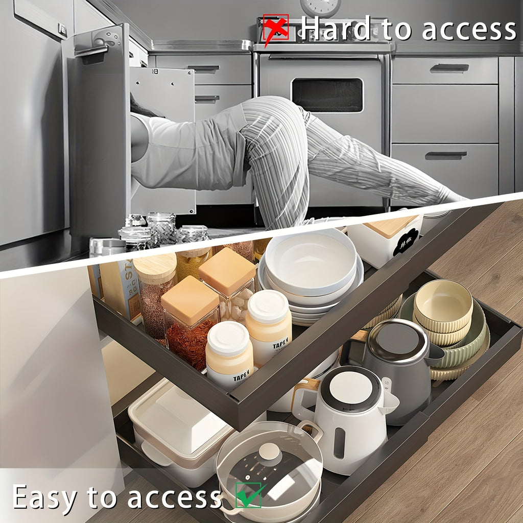 Smart Pull-Out Cabinet Organizer – smooth-access cabinet organization, Multi-Purpose Retractable Drawer Cabinet Under Sink And Cabinet 17 1 to 26 77 Wide, designed for American homes, daily convenience and practical gifting