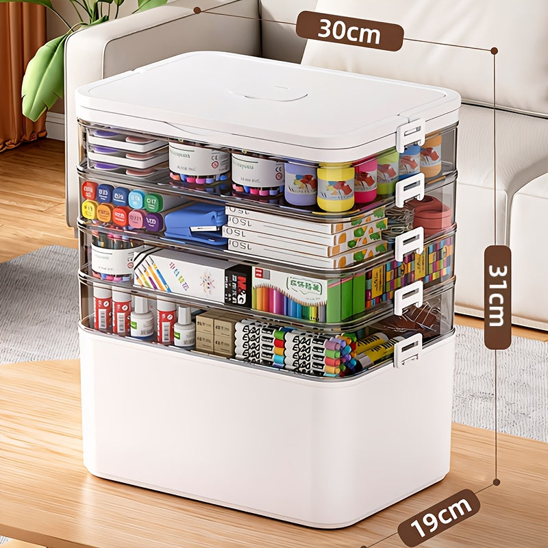 Space-Saving Stackable Home Storage Bins – portable space-saving storage, 2 5-Tier Large Capacity Multi-Layer Classification Durable Portable Storage Box Essential for Home And, designed for American homes, daily convenience and practical gifting