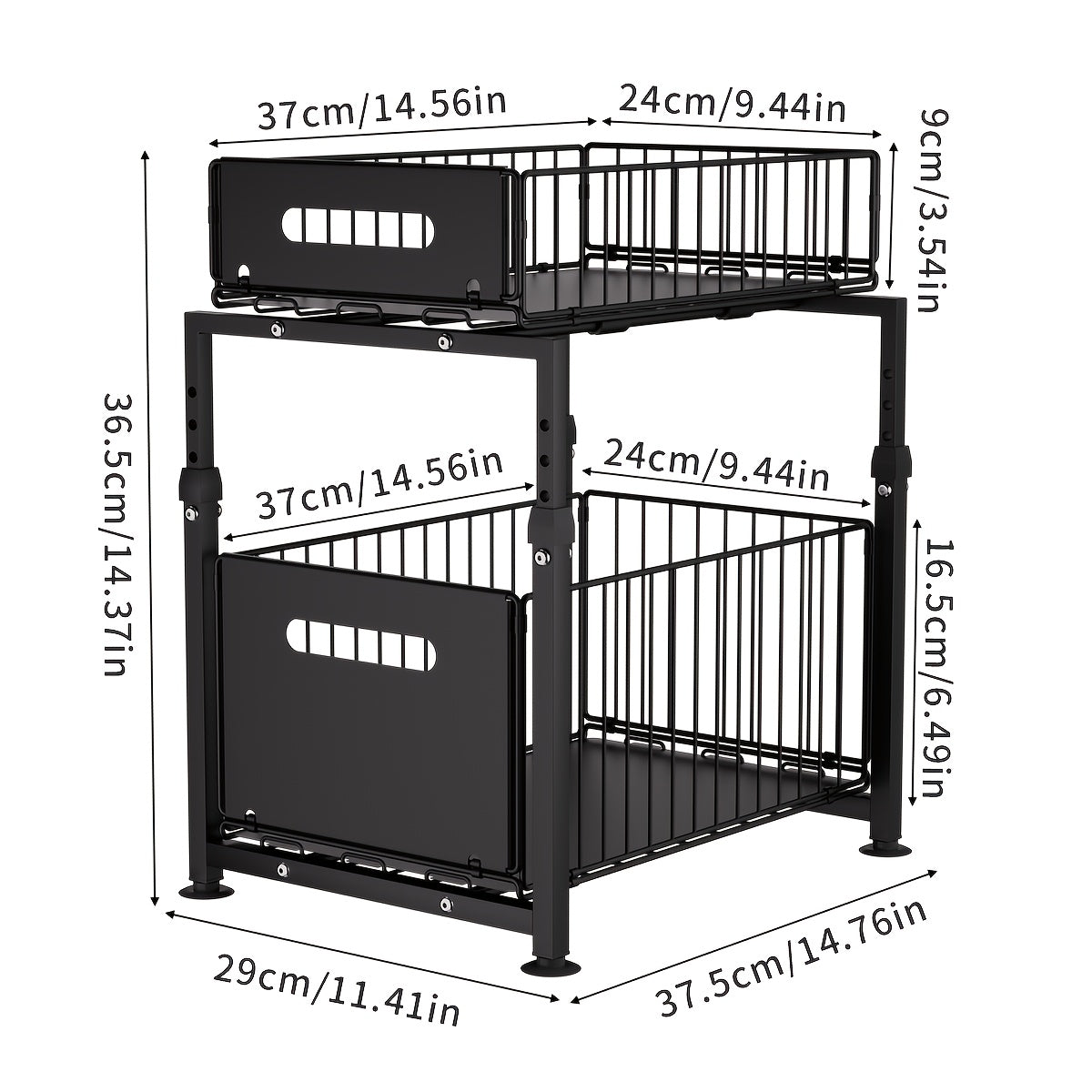 Premium Adjustable Home Storage Rack – durable multi-purpose storage, 2-Tier Pull-Out Organizers Space-Saving 2-Tier Under Sink Organizer with Adjustable Height Sturdy Carbon Steel, designed for American homes, daily convenience and practical gifting