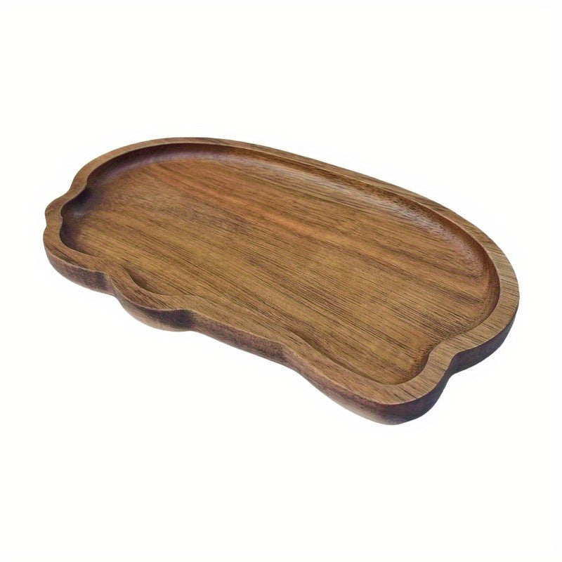 Heavy-Duty Reusable Drinkware Set – easy-access beverage storage, Rectangular Acacia Wood Tray Solid Wood Dinner Plate Heat-Resistant Bread Board And Tea Cup, designed for American homes, daily convenience and practical gifting