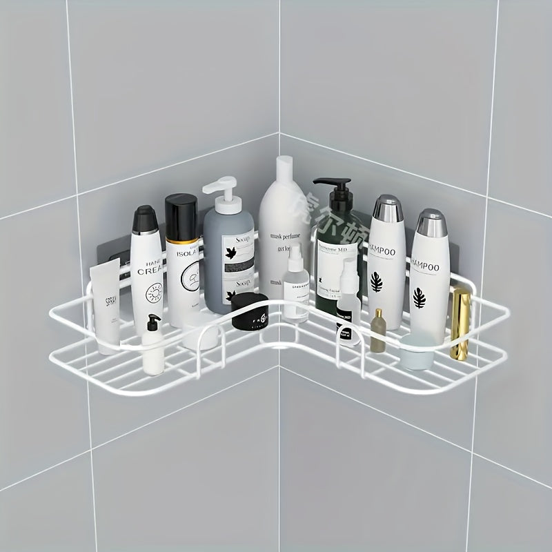 Home Organizer – Anti-rust Corner Shower Stand- Multi-Compartment Wall-Mounted Bathroom Organizer