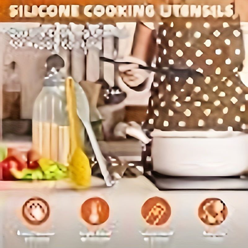 3pcs Silicone Mixing Spoon Set, Non-Stick Heat-Resistant Cooking Utensils For Stirring, Baking & Serving, Safe For Nonstick Cookware, Ideal For Cooking, Serving, And Mixing (White, Black, Yellow)